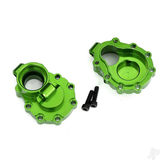 Traxxas Portal housings, inner (Rear), 6061-T6 aluminium (Green-anodised) (2 pcs) / 2.5x10 CS (2 pcs) 8253G