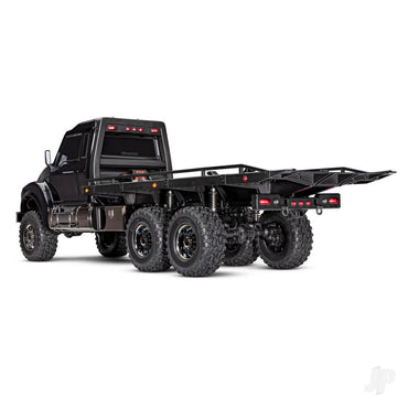 Traxxas Black TRX-6 Ultimate RC Hauler 1:10 6X6 Electric Flatbed Truck with Pro Scale Winch (+ TQi 4-ch, XL-5 HV, Titan 550) 88086-84-BLK