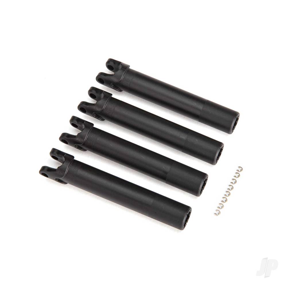 Traxxas Half shafts, outer (extended, front or rear) (4) / e-clips (8) (for use with #8995 WideMaxx suspension kit) 8993A