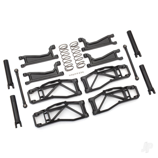 Traxxas Suspension kit, WideMaxx, Black (includes Front & Rear suspension arms, Front toe links, Rear shock springs) 8995