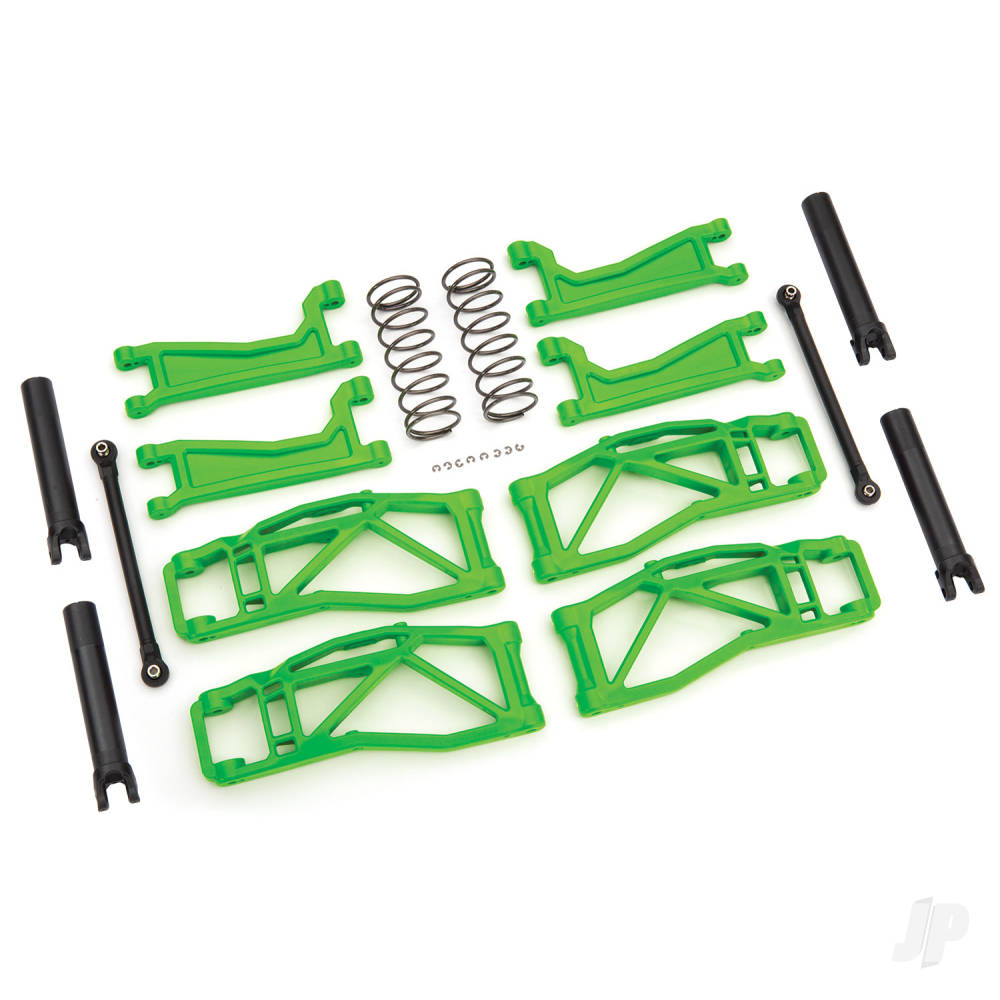 Traxxas Suspension kit, WideMaxx, Green (includes Front & Rear suspension arms, Front toe links, Rear shock springs) 8995G