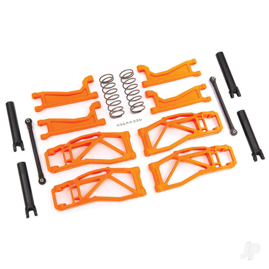 Traxxas Suspension kit, WideMaxx, Orange (includes Front & Rear suspension arms, Front toe links, Rear shock springs) 8995T