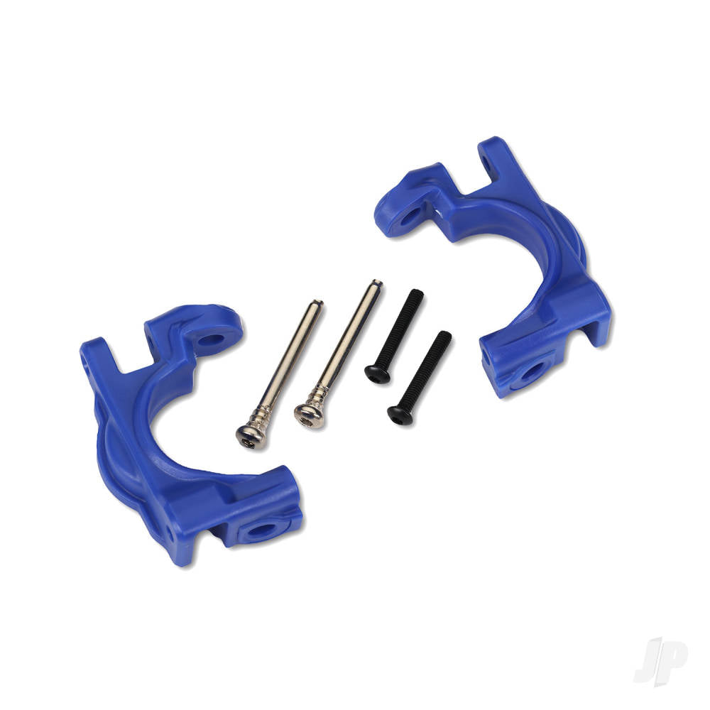 Traxxas Caster blocks (c-hubs), extreme heavy duty, blue (left & right)/ 3x32mm hinge pins (2)/ 3x20mm BCS (2) (for use with #9080 upgrade kit) 9032X