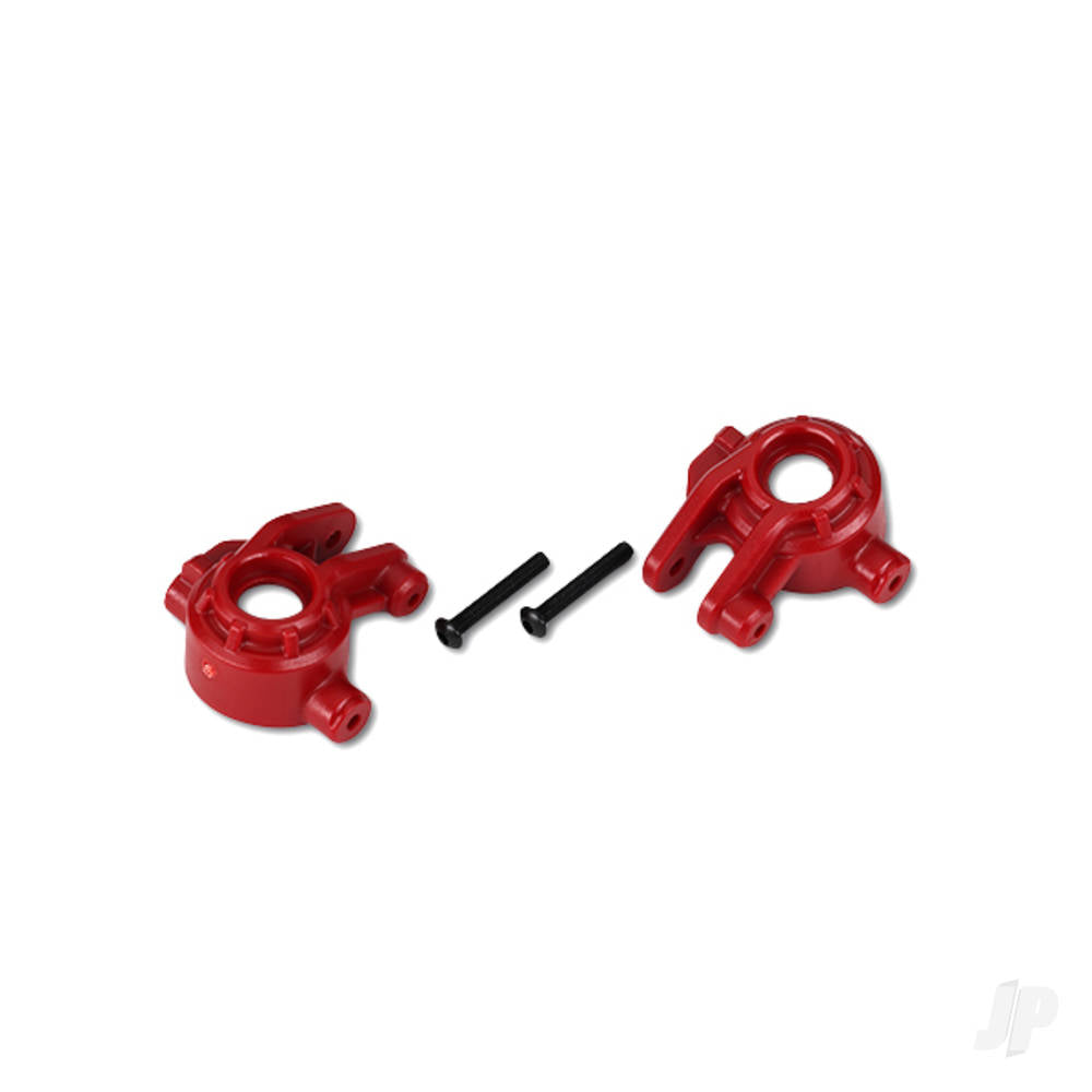 Traxxas Steering blocks, extreme heavy duty, red (left & right)/ 3x20mm BCS (2) (for use with #9080 upgrade kit) 9037R