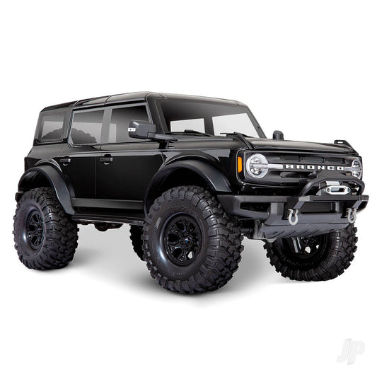 Traxxas Shadow Black TRX-4 2021 Ford Bronco 1:10 4X4 Electric Scale & Trail Crawler (+ TQi 4-ch, XL-5 HV, Titan 550) 92076-4-BLK