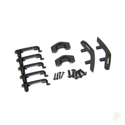 Traxxas Door handles, left & right / trail sights, left & right / trail sight retainers (2) / 2.6x8 BCS (4) / 1.6x7 BCS (self-tapping) (4) (fits #9211 body) 9218