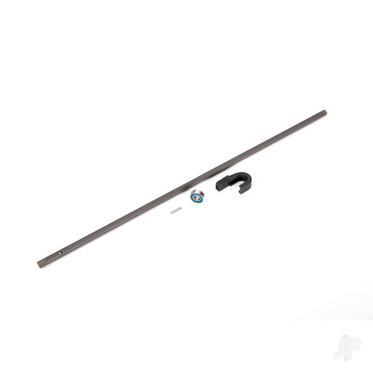 Traxxas Driveshaft, center, steel (278mm) / pin / support, center driveshaft / 5x11x4 bearing 9356