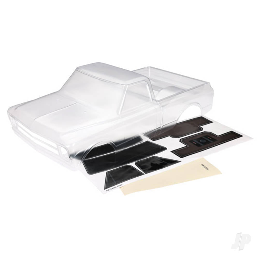 Traxxas Body, Chevrolet C10 (clear, requires painting) / window masks 9411