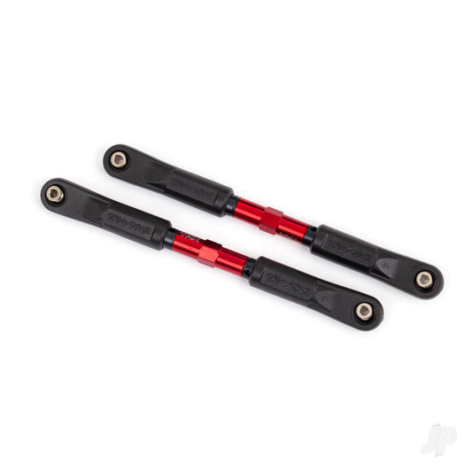 Traxxas Toe links, Sledge (TUBES red-anodised, 7075-T6 aluminium, stronger than titanium) (120mm) (2)/ rod ends, assembled with steel hollow balls (4)/ aluminium wrench, 8mm (1) 9549R