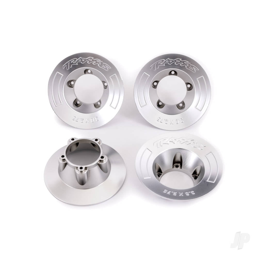 Traxxas Wheel covers, satin chrome (4) (fits #9572 wheels) 9568X