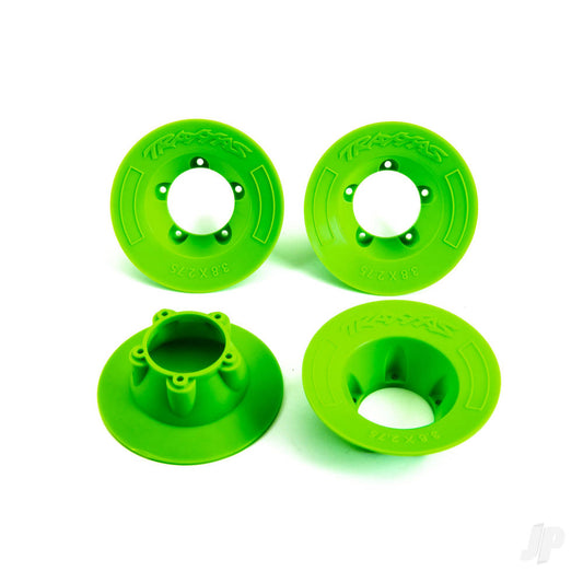 Traxxas Wheel covers, green (4) (fits #9572 wheels) 9569G