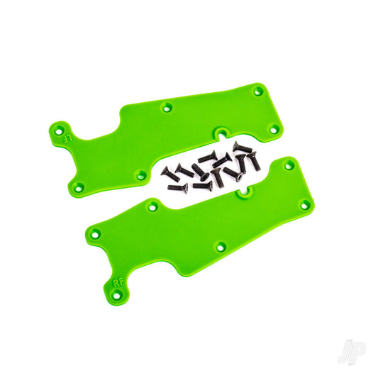 Traxxas Suspension arm covers, green, front (left and right) / 2.5x8 CCS (12) 9633G
