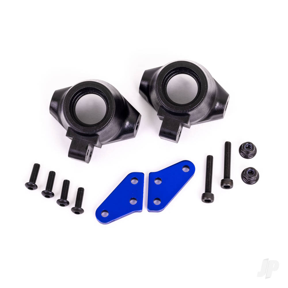 Traxxas Steering block arms (aluminium, blue-anodised) (2) / steering blocks, left & right 9637X