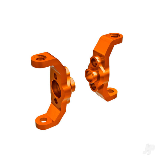 Traxxas Caster blocks, 6061-T6 aluminium (orange-anodised) (left & right) 9733-ORNG
