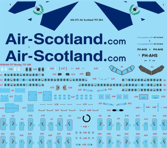 26 Decals TS144-1171 Air Scotland Boeing 757-200 Decals 1:144