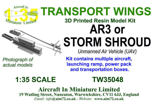 AIM - Transport Wings TW35048 1:35 AR3 or Storm Shroud Unmanned Air Vehicle