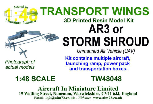 AIM - Transport Wings TW48048 1:48 AR3 or Storm Shroud Unmanned Air Vehicle