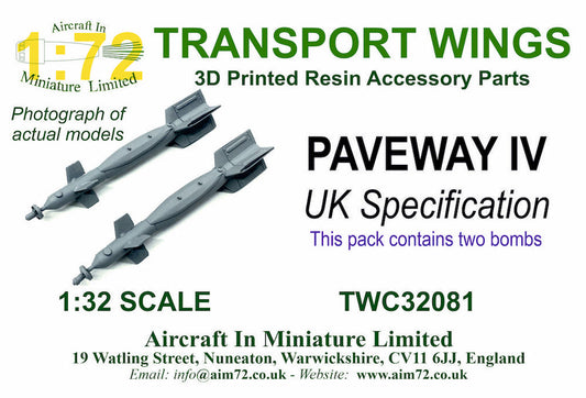 AIM - Transport Wings TWC32081 1:32 Paveway IV-UK Specification