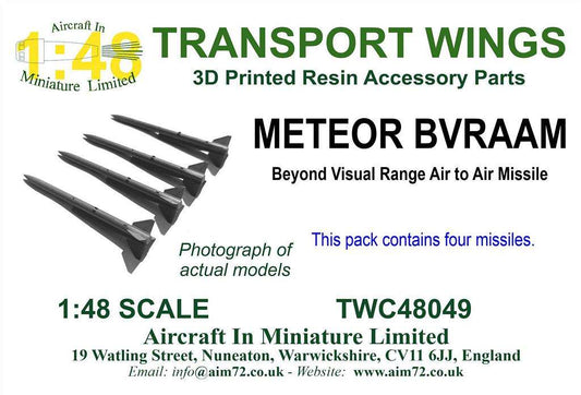 Transport Wings TWC48049 METEOR BVRAAM Missile Set 1:48