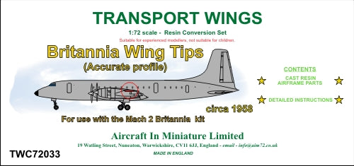 AIM - Transport Wings TWC72033 1:72 Bristol Britannia wing tips