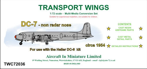 AIM Transport Wings TWC72036 1:72 Douglas DC-6/DC-7 non-radar nose