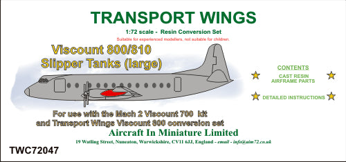 AIM - Transport Wings TWC72047 1:72 Vickers Viscount 800/810 Slipper Tanks