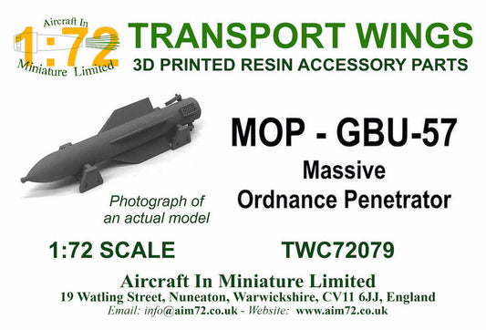 AIM - Transport Wings TWC72079 1:72 GBU-57 Massive Ordnance Penetrator