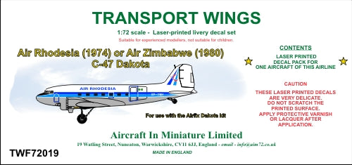 AIM - Transport Wings TWF72019 1:72 Air Rhodesia