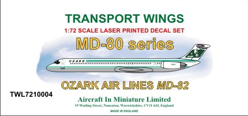 Transport Wings TWL7210004 MD-80 Ozark Air Lines Decals 1:72