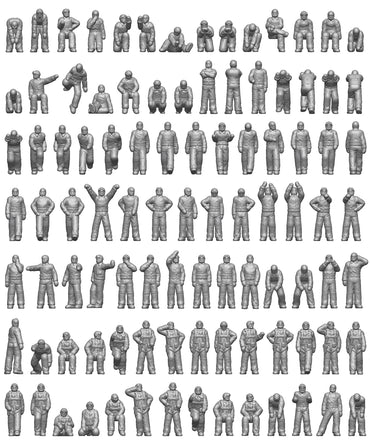 ION Model U700-002 1:700 US NAVY CARRIER PERSONEL & PILOTS Figures count 97.