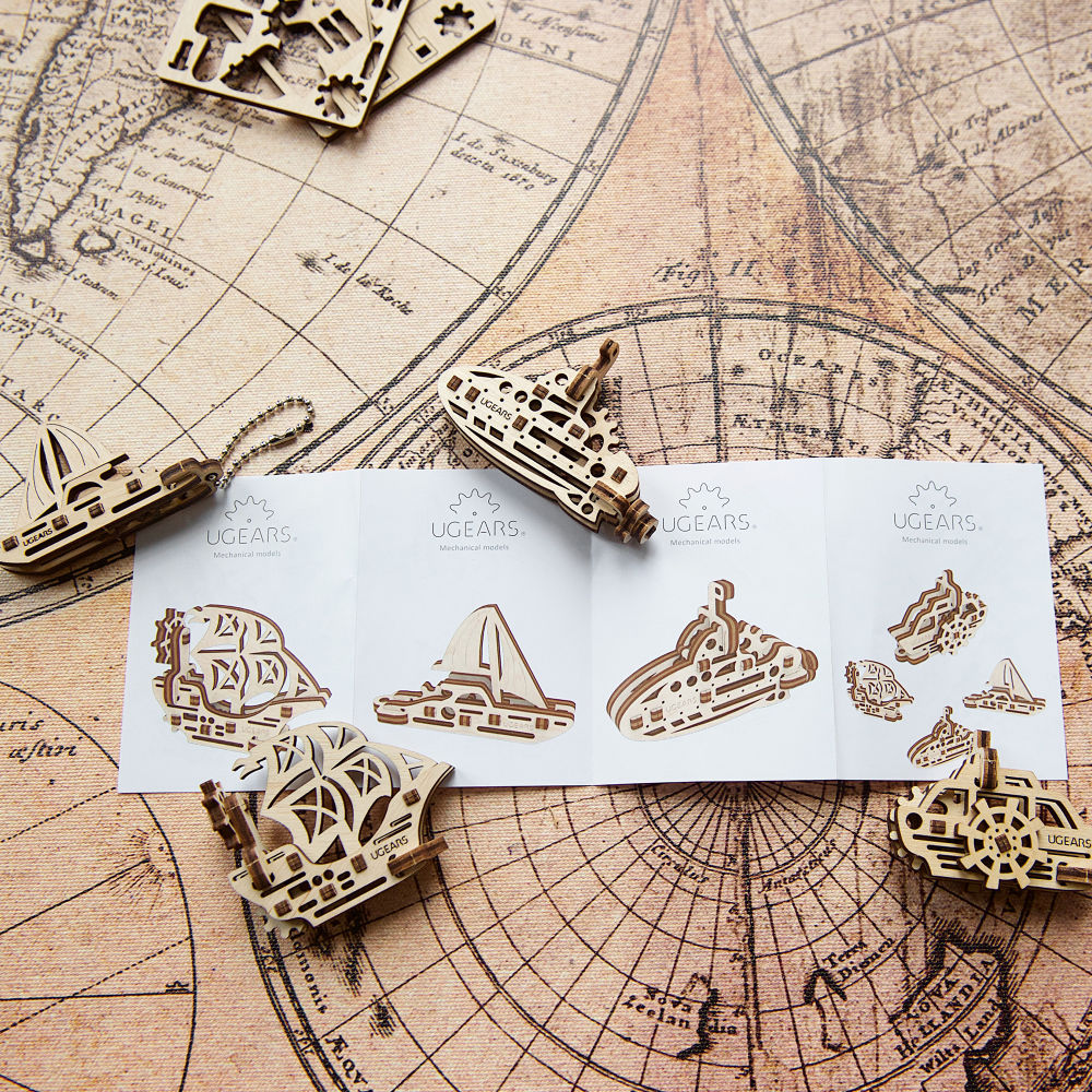 UGEARS 70035 U-Fidget Ships Wooden Model Kit