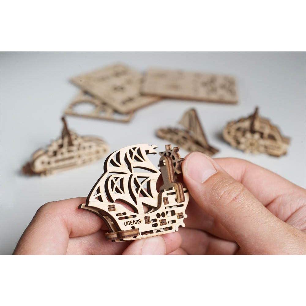 UGEARS 70035 U-Fidget Ships Wooden Model Kit
