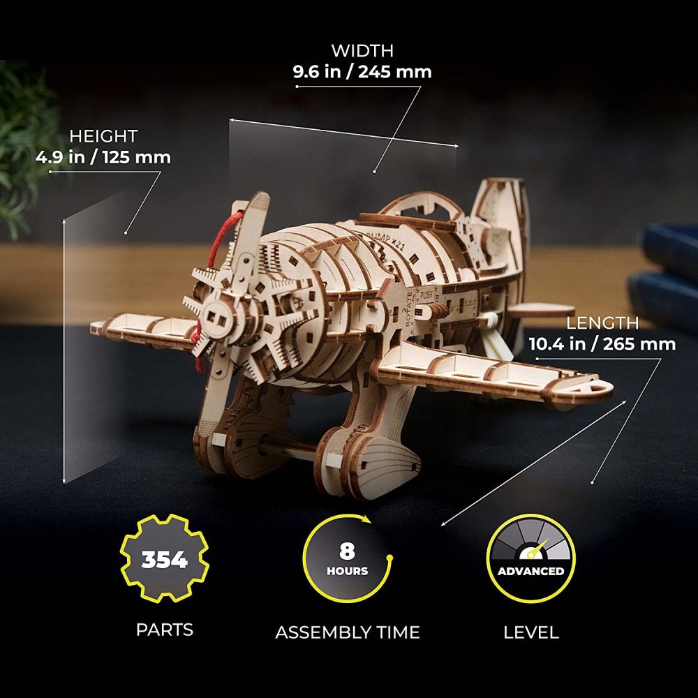 UGEARS 70183 Mad Hornet Airplane Wooden Model Kit