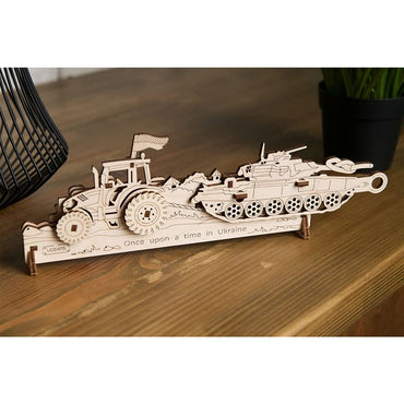 UGEARS 70185 Brave UA Tractor Wooden Model Kit