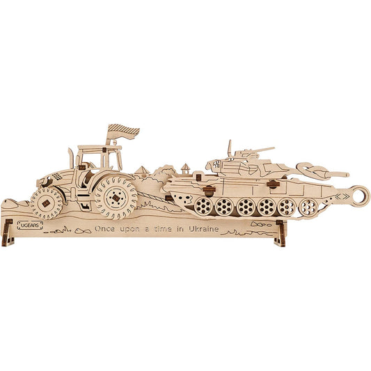 UGEARS 70185 Brave UA Tractor Wooden Model Kit