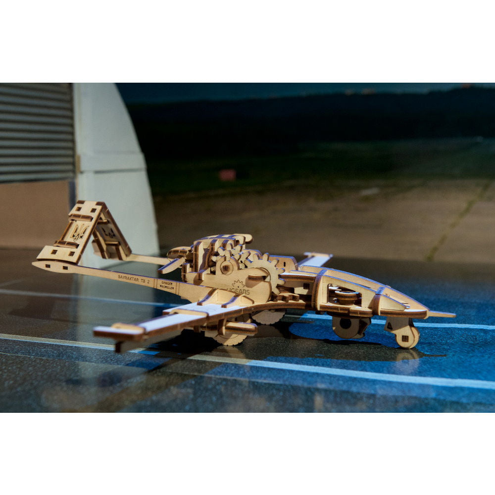 UGEARS 70189 Bayraktar TB2 Combat Drone Wooden Model Kit