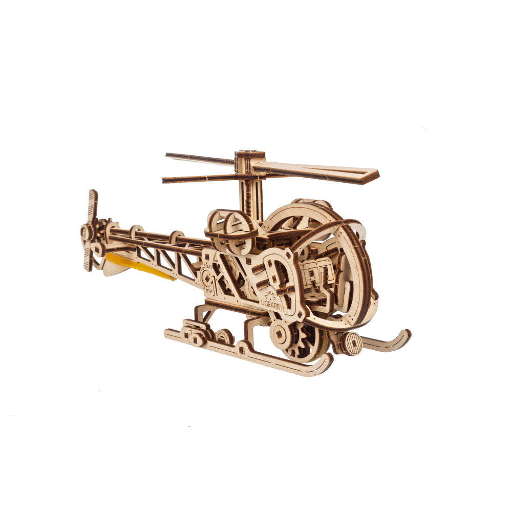 UGEARS 70225 Mini Helicopter Wooden Model Kit