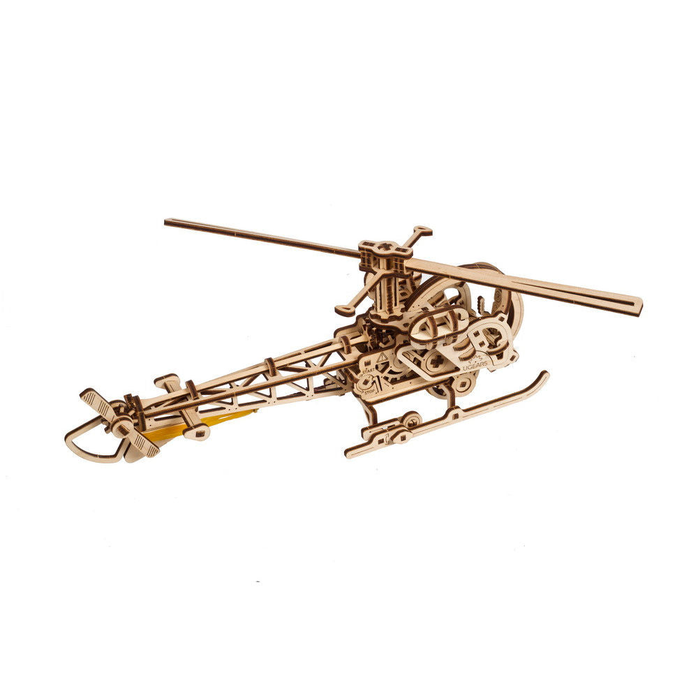 UGEARS 70225 Mini Helicopter Wooden Model Kit