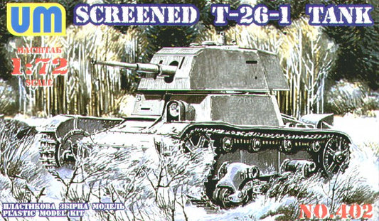 UM-MT UMMT402 1:72 Soviet T-26-1 light tank with conical turret and extra armour