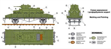 UM-MT UMMT643 1:72 Flat rail way wagon with BT-5 Tank