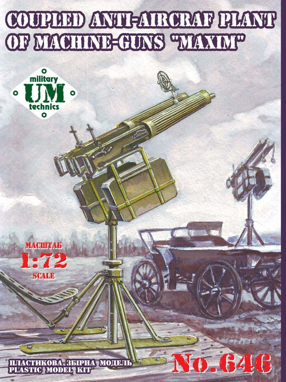 UM-MT UMMT646 1:72 Coupled A-A Plant of machine guns 'MAXIM'