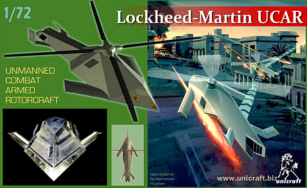 Unicraft UNI72112 1:72 Lockheed-Martin UCAR unmanned stealth combat helicopter