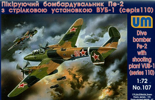 Unimodel UNIM107 1:72 Petlyakov Pe-2 with shooting plant VUB-1