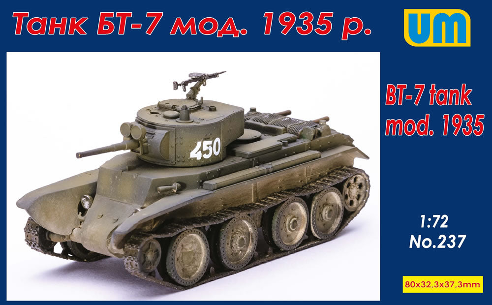 Unimodel UNIM237 1:72 Soviet BT-7 tank mod.1935