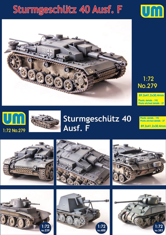 Unimodel UNIM279 1:72 Sturmgeschutz/StuG 40 Ausf.F