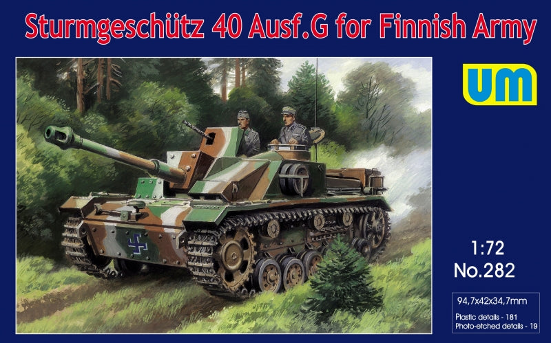 Unimodel UNIM282 1:72 Sturmgeschutz/StuG 40 Ausf.G for Finnish Army