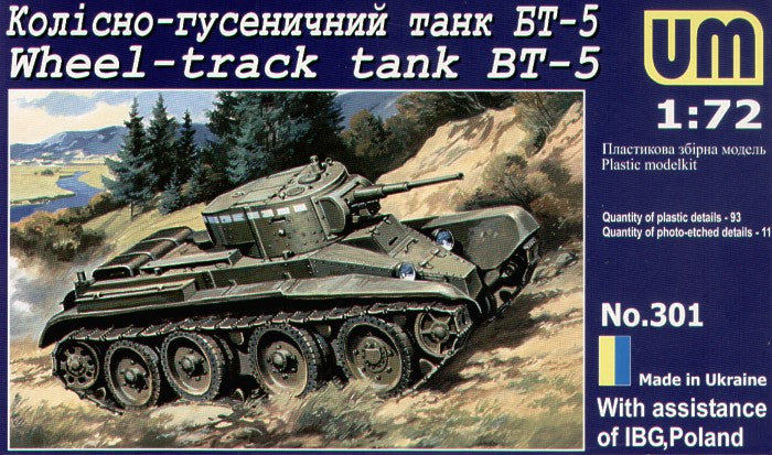 UM-MT UMMT301 1:72 Soviet BT-5 Soviet tank