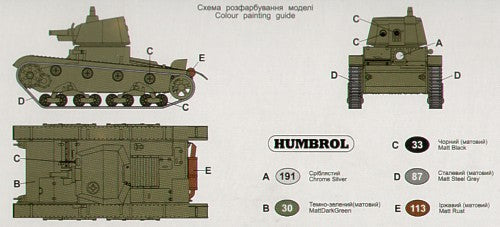 Unimodel UNIM314 1:72 Soviet T-26 tank with A-43 turret
