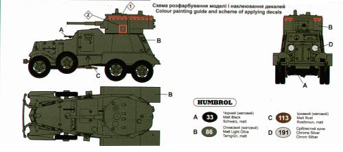 Unimodel UNIM320 1:72 Soviet BA-3 armoured car