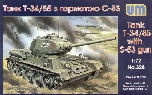 Unimodel UNIM328 1:72 Soviet T-34/85 with S-53 turret